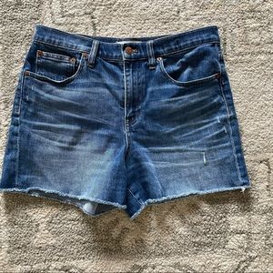Madewell High-Rise Denim Shorts Glenoaks Wash: Cutoff Edition